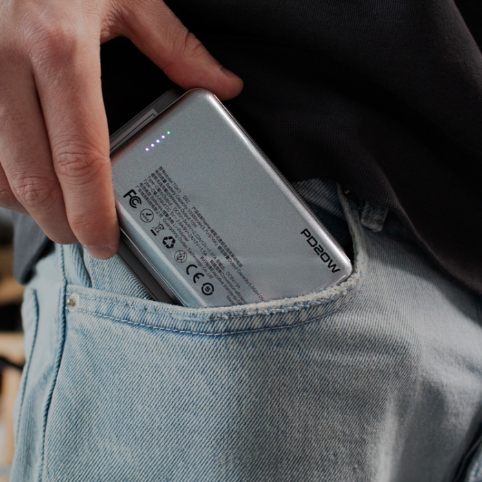 Dudao - Dudao Powerbank 10000mAh med Trådlös Laddare 20W - Svart