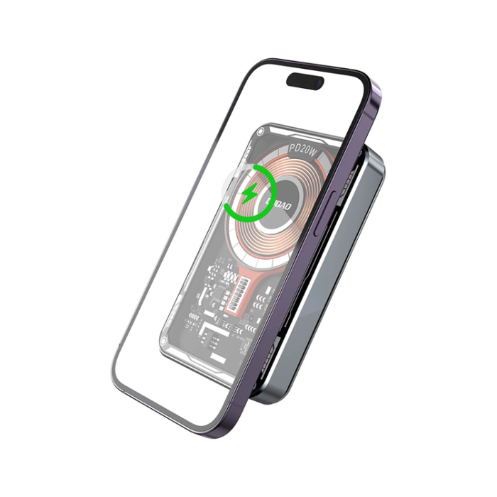 Dudao - Dudao Powerbank 10000mAh med Trådlös Laddare 20W - Svart