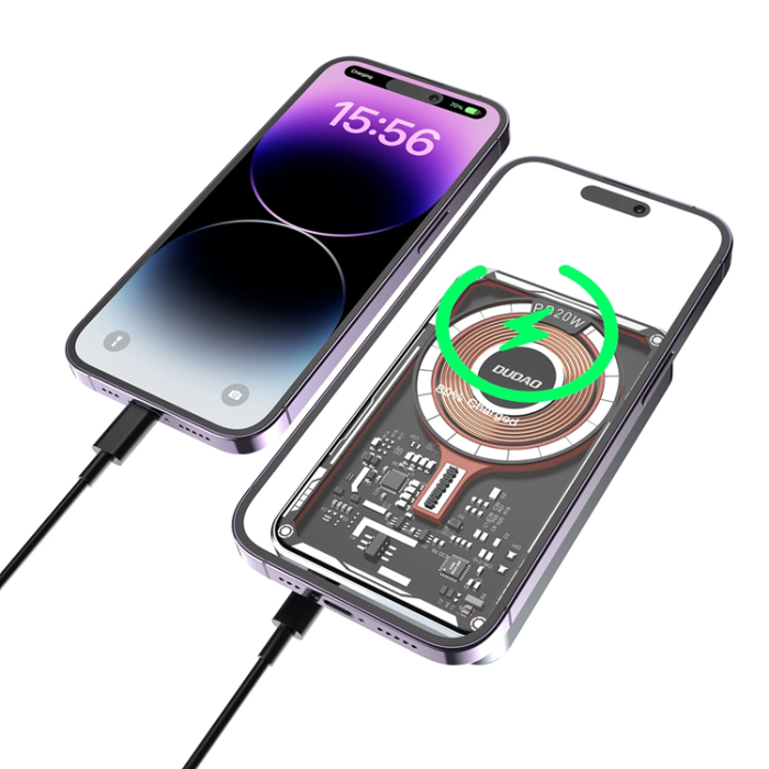 Dudao - Dudao Powerbank 10000mAh med Trådlös Laddare 20W - Svart