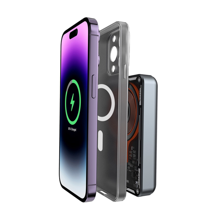 Dudao - Dudao Powerbank 10000mAh med Trådlös Laddare 20W - Svart