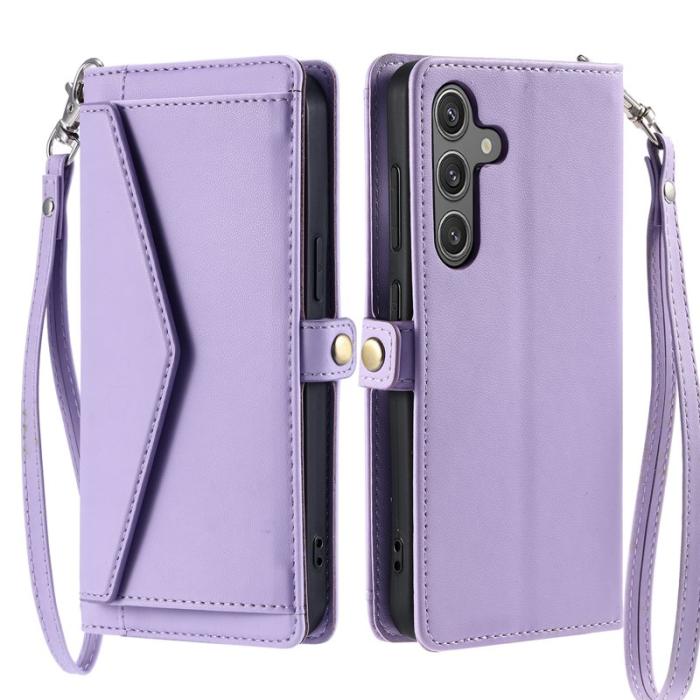 OEM - Samsung Galaxy S26 Plånboksfodral Konstläder Med Handrem Ställ - Lila