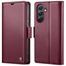 Caseme - CASEME Pl&aring;nboksfodral Konstl&auml;der till Samsung Galaxy A54 5G - R&ouml;d