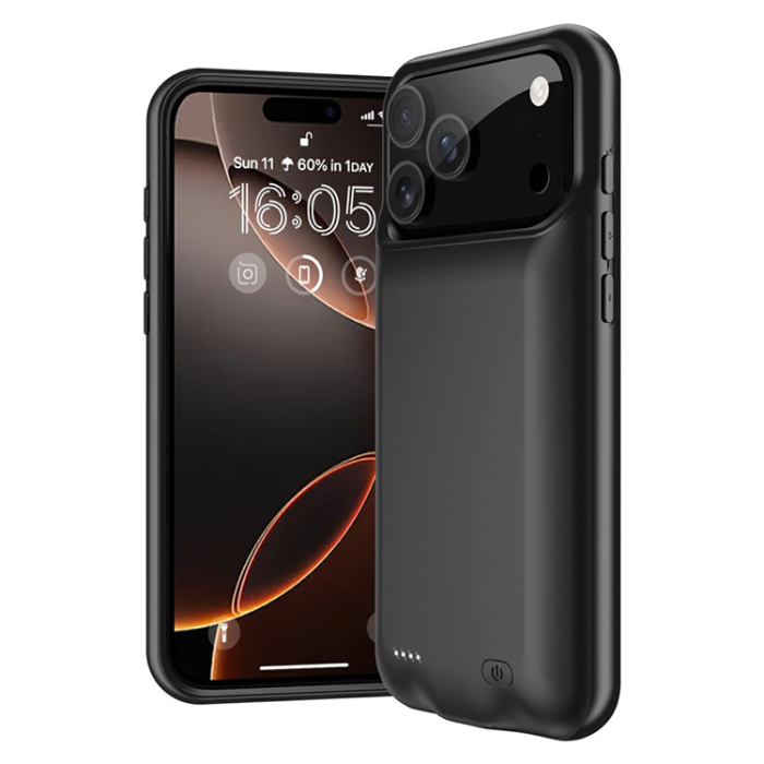 A-One Brand - iPhone 17 Pro Max Batteriskal 6000mAh - Svart