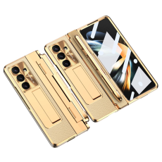 A-One Brand - Galaxy Z Fold 7 Mobilskal Kickstand med Stylus - Guld / Guld