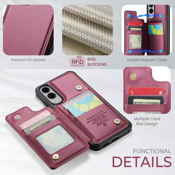 Caseme - CASEME C22 Fodral för Samsung Galaxy S25 Edge - Röd