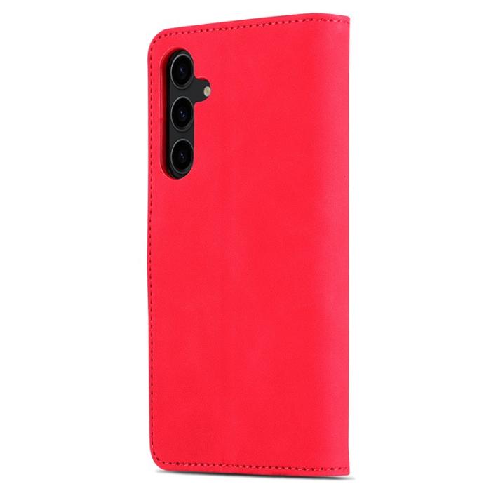 AZNS - AZNS Samsung Galaxy S24 FE Plånboksfodral Konstläder - Röd