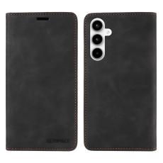 BETOPNICE - BETOPNICE 003 f&ouml;r Samsung Galaxy A35 5G Konstl&auml;der Pl&aring;nboksfodral - Svart