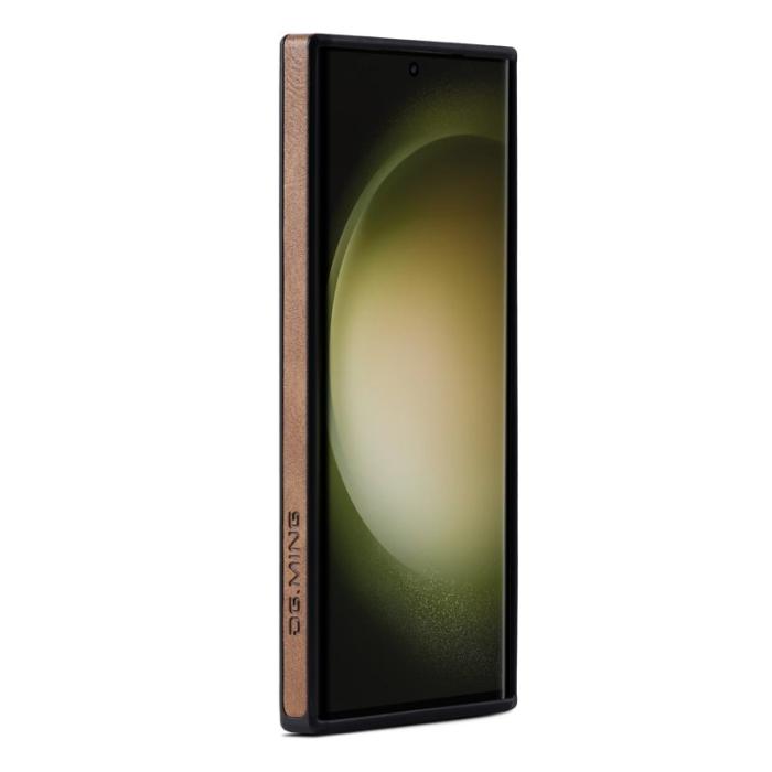 DG.MING - DG.MING Mobilskal till Samsung Galaxy S25 Ultra Anti-Drop Läder Brun