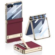 GKK - GKK Samsung Galaxy Z Flip7 Fodral Kickstand PU + PC - R&ouml;d