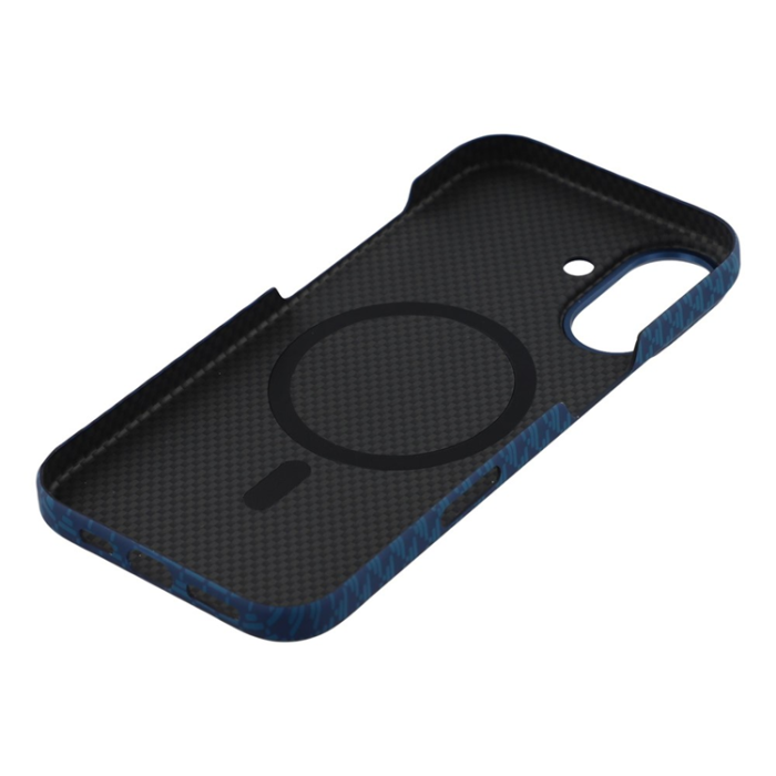 A-One Brand - iPhone 17 Mobilskal MagSafe Carbon Fiber - Blå