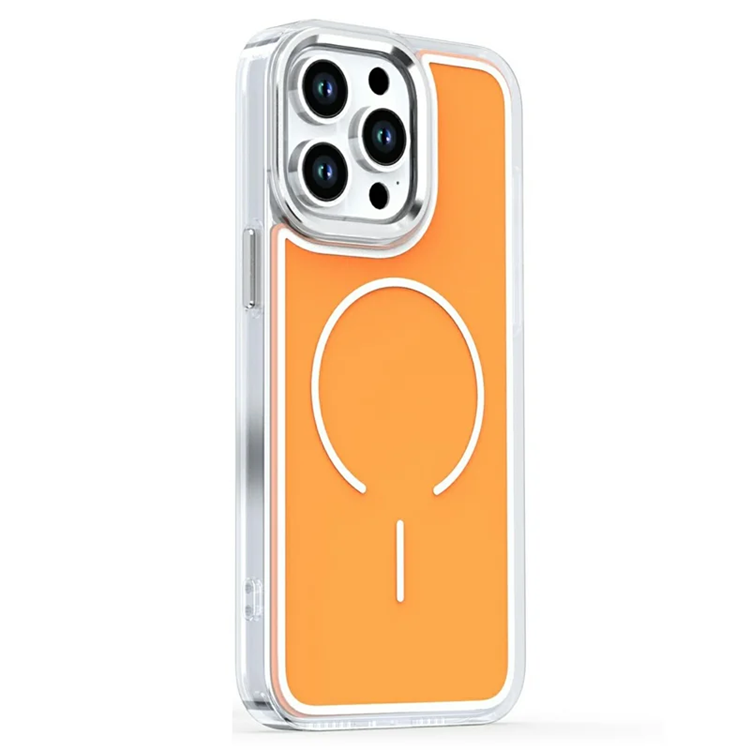 iPhone 15 Pro Max Mobilskal Magsafe Electroplated - Orange (Orange) | 2353 | AlltMobil