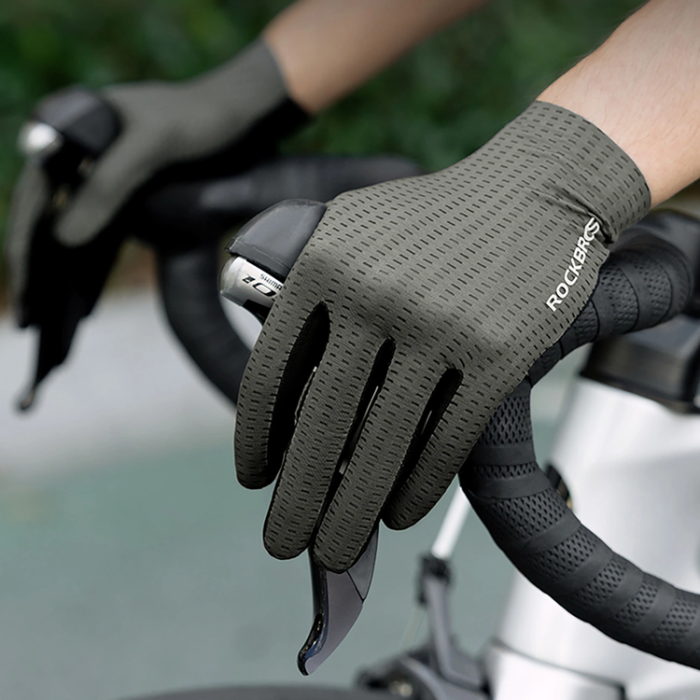 Rockbros - Rockbros Andas Cykelhandskar med Full Finger, Storlek: S - Grön