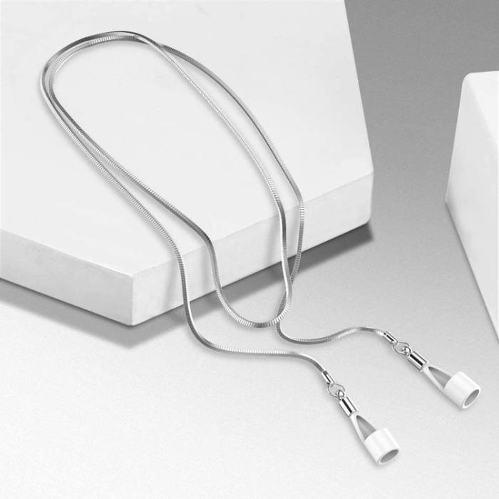 A-One Brand - Airpods Metall Halsbandskedja - Silver