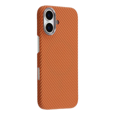 A-One Brand - iPhone 17 Mobilskal MagSafe Carbon Fiber - Fin Linje Orange