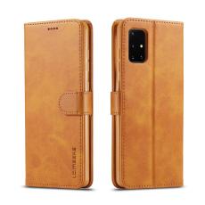 LC.imeeke - LC.IMEEKE Wallet Mobilskal f&ouml;r Samsung Galaxy A71 5G - KonstL&auml;der - Brun