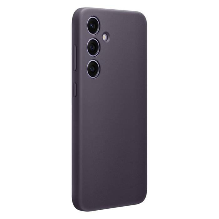 Samsung - Samsung Galaxy S24 Mobilskal Vegan Läder - Mörklila