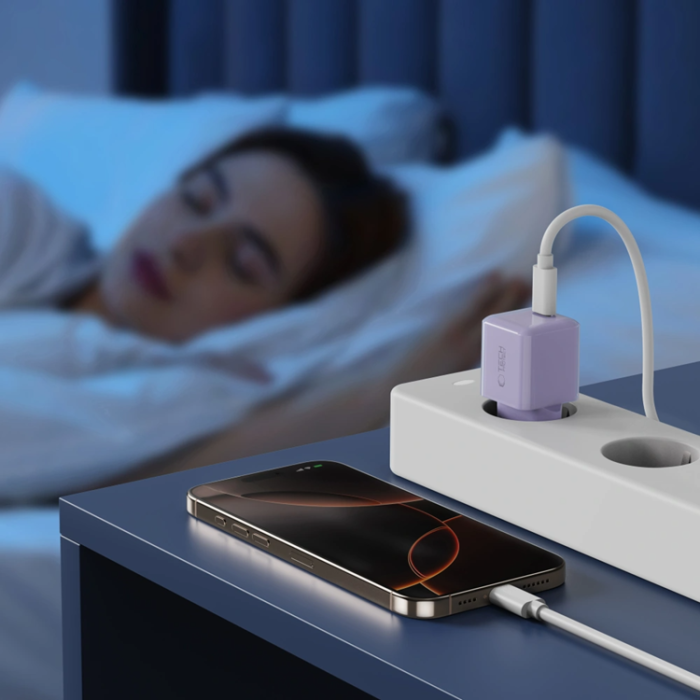 Tech-Protect - Tech-Protect Väggladdare USB-C 25W - Baby Lila