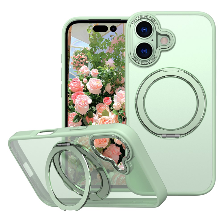iPhone 17 Mobilskal Ring Kickstand TPU PC - Grön | 2353 | AlltMobil