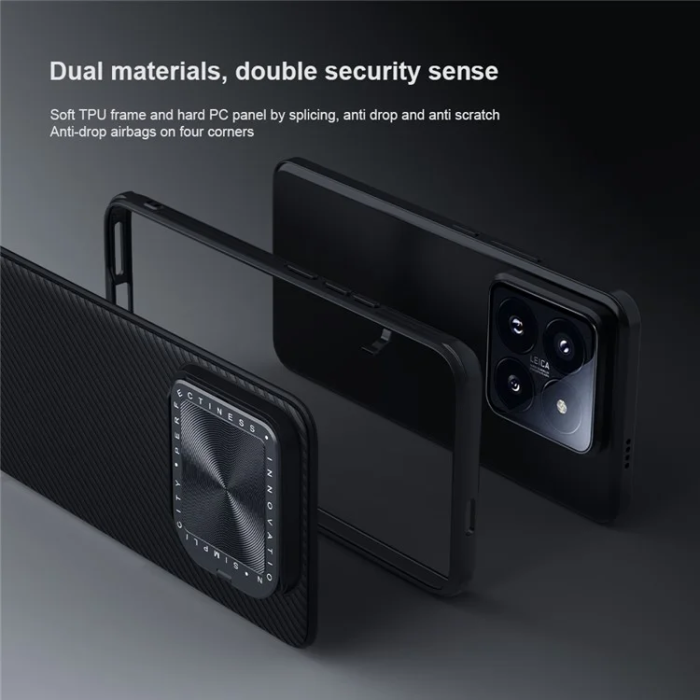 Nillkin - Nillkin Xiaomi 14 Pro Mobilskal CamShield Prop Kickstand - Grön
