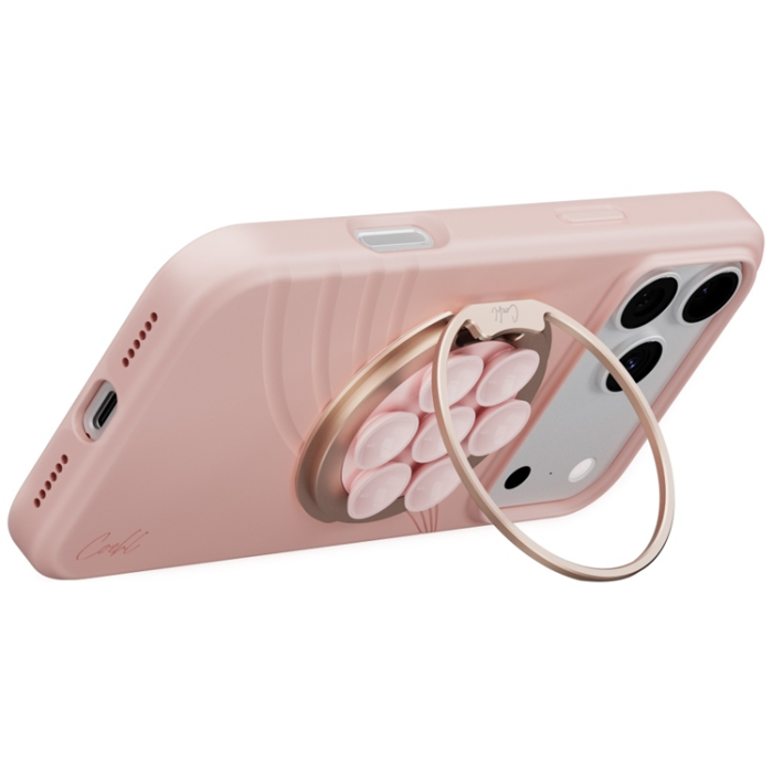 TELESIN - UNIQ Magsafe Mobilhållare Coehl Luna med Spegel Och Sugkopp - Rosa