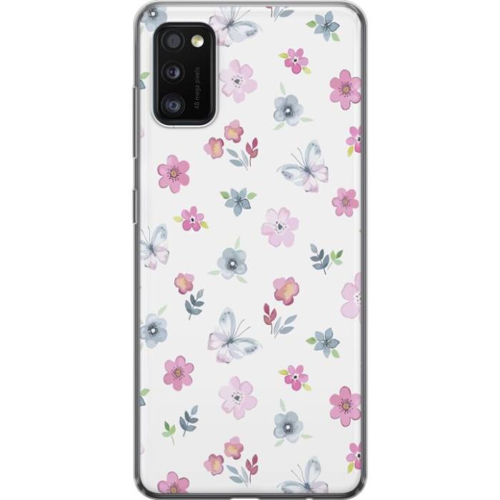 iSecrets - Mobilskal till Samsung Galaxy A41 med Blommor och fjärillar