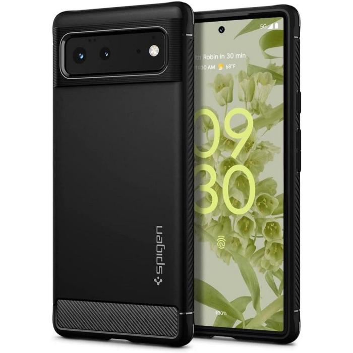 UTGATT1 - Spigen Rugged Armor Skal Pixel 6 - Matte Svart