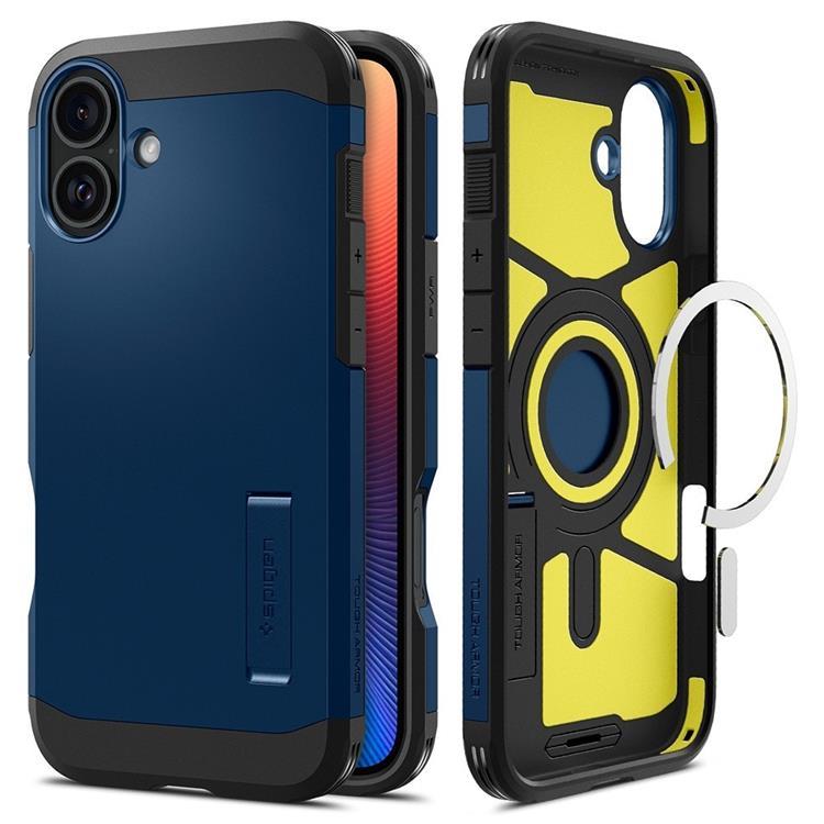 Spigen iPhone 16 Mobilskal MagSafe Tough Armor - Marinblå | 2353 | AlltMobil