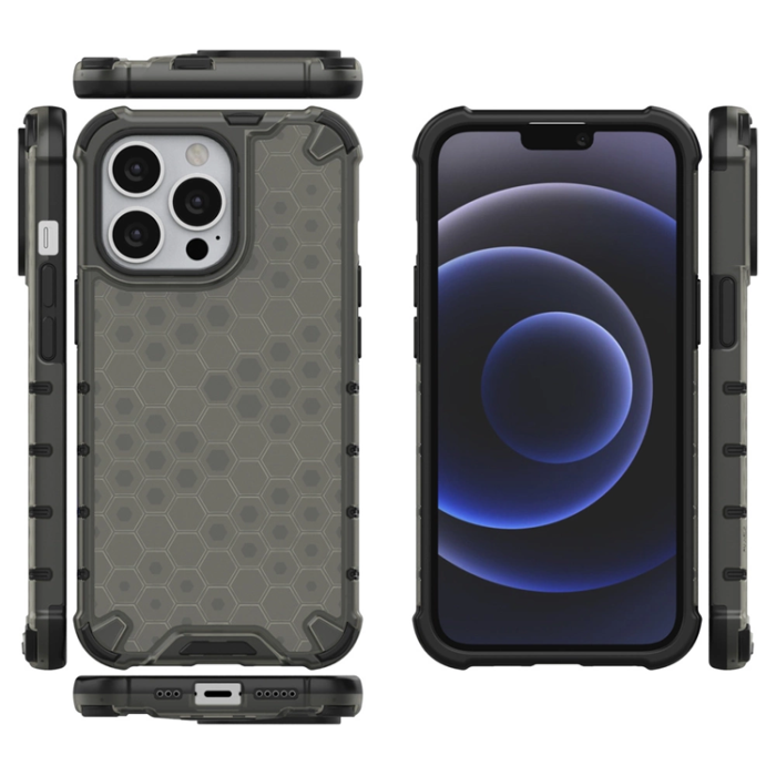 OEM - iPhone 13 Pro Mobilskal Honeycomb Armor - Svart