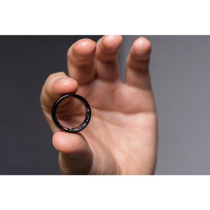 OEM - Smart Ring Med Laddningsbox - Storlek 12 (21.4mm)  - Svart
