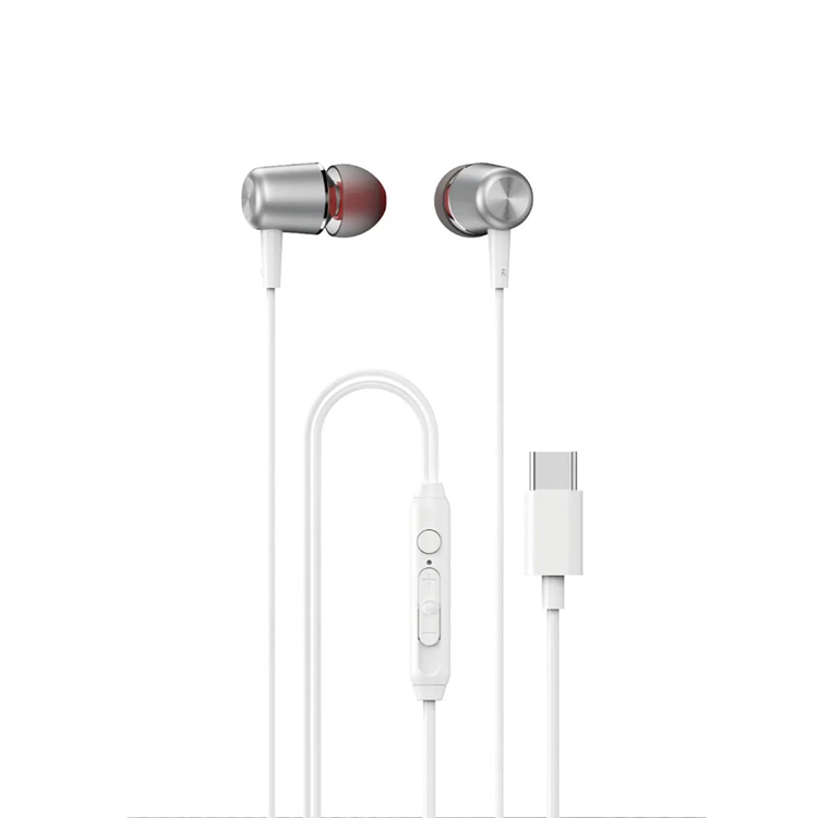 Dudao X1PROT In-Ear Hörlurar Anslutna USB-C Kabel 1.2 m - Vit | 505771 | AlltMobil