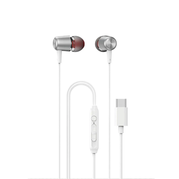 Dudao - Dudao X1PROT In-Ear Hörlurar Anslutna USB-C Kabel 1.2 m - Vit