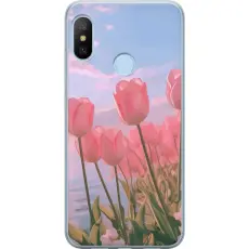 Gustaf - Mobilskal till Xiaomi Mi A2 Lite med Rosa Tulpaner