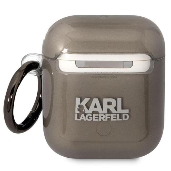 KARL LAGERFELD - KARL LAGERFELD AirPods 1/2 Skal Karl`s Head - Svart
