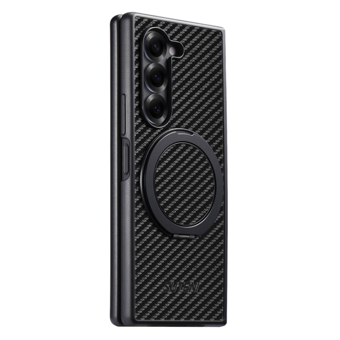 SUTENI - Suteni Galaxy Z Fold 6 Mobilskal MagSafe Carbon Fiber - Svart
