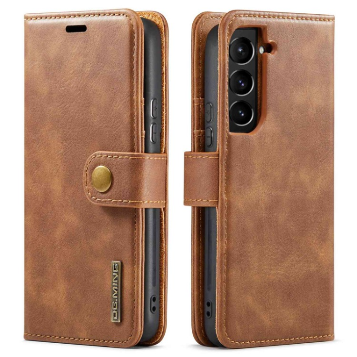 DG.MING - DG.MING Galaxy S23 Plus Plånboksfodral 2in1 Äkta Läder - Brun
