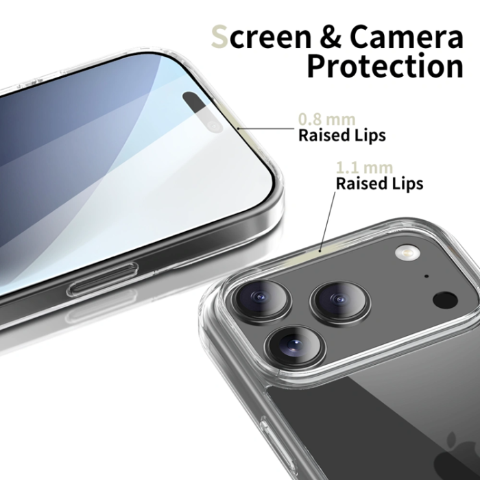 Tech-Protect - Tech-Protect iPhone 17 Pro Mobilskal Flexair Hybrid - Clear