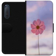 iSecrets - Pl&aring;nboksfodral till Sony Xperia 5 II med Rosa blomma