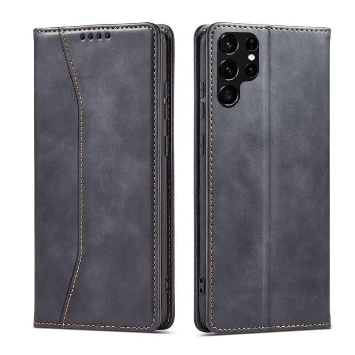 OEM - Galaxy S22 Ultra Plånboksfodral Magnet Fancy - Svart
