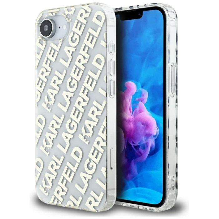 KARL LAGERFELD - Karl Lagerfeld iPhone 16e Mobilskal Repeat Logo - Guld