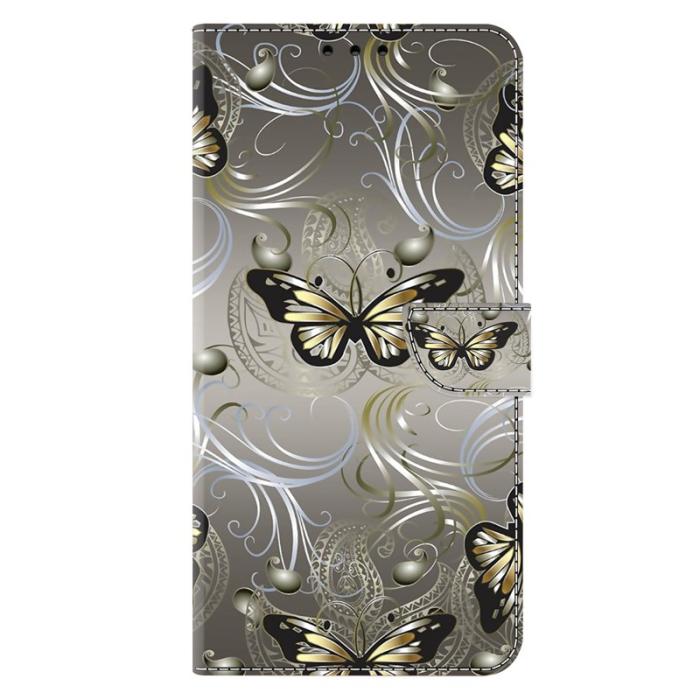OEM - Samsung Galaxy S26 Fodral Ställning Mönstertryck Konstläder - Spetsfjäril