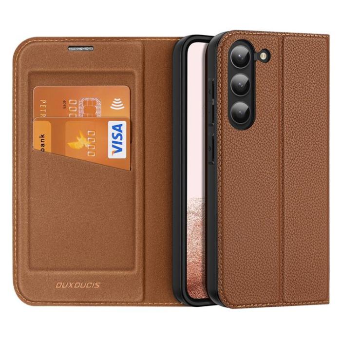Dux Ducis - Dux Ducis Galaxy S23 Plånboksfodral Skin X2 - Brun