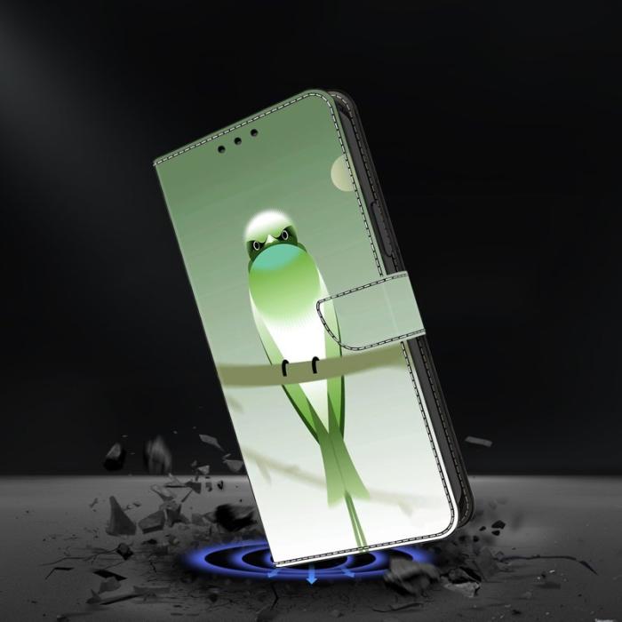 OEM - Samsung Galaxy S26 Plånboksfodral Konstläder - Grön Fågel