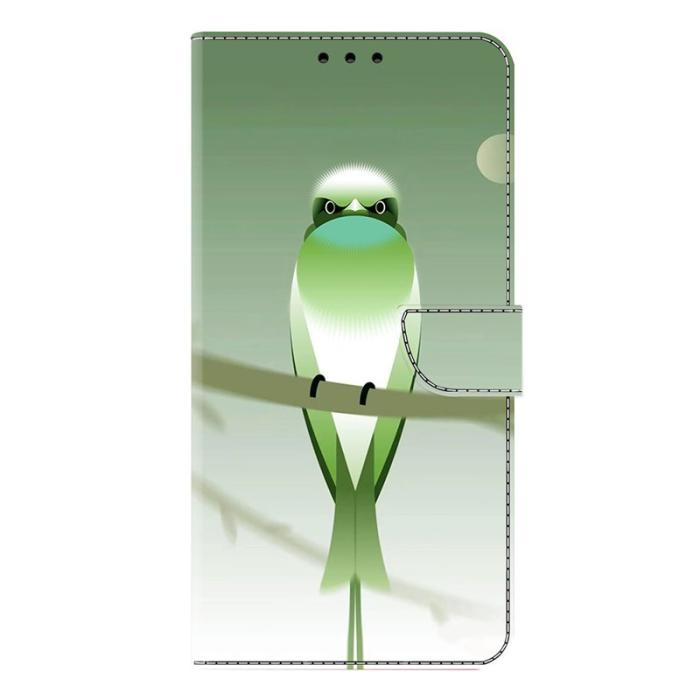 OEM - Samsung Galaxy S26 Plånboksfodral Konstläder - Grön Fågel