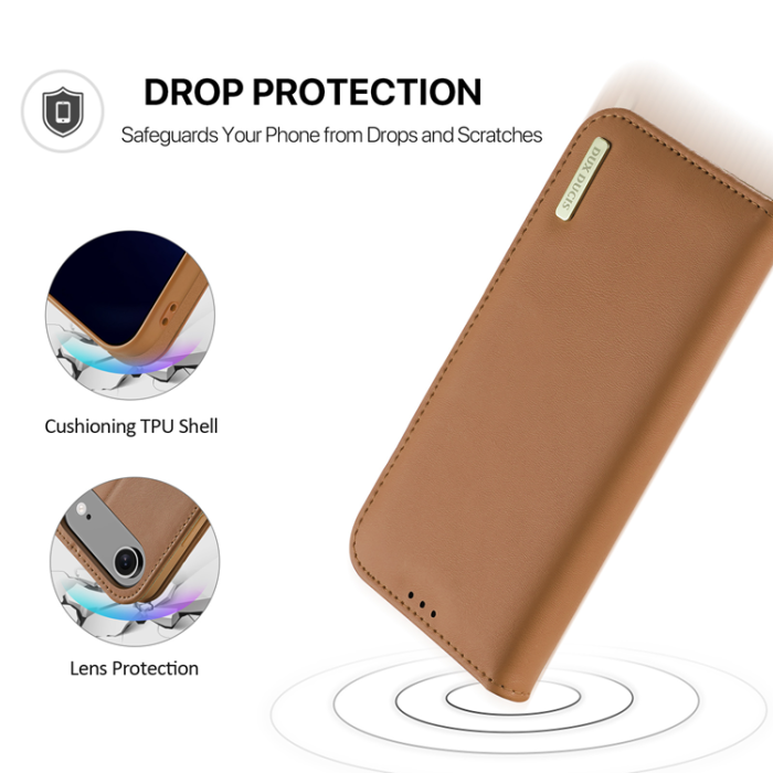 Dux Ducis - Dux Ducis iPhone Air Plånboksfodral Äkta Läder Hivo - Brun