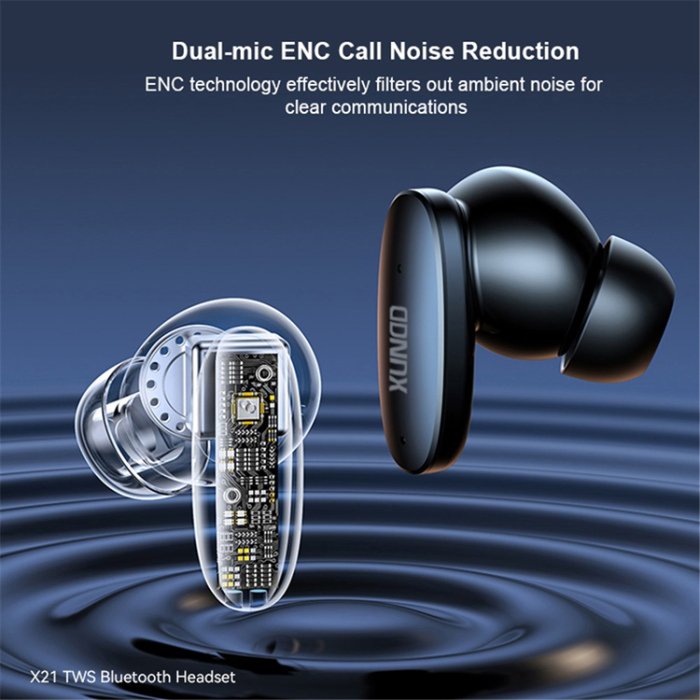 XUNDD - XUNDD TWS Trådlösa V5.3 Bluetooth Hörlurar In-ear ENC X21