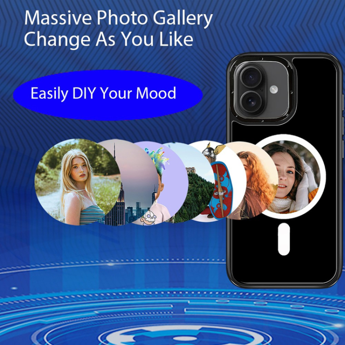 A-One Brand - iPhone 16 Mobilskal MagSafe E-Ink NFC 6-Färgad TPU + PC