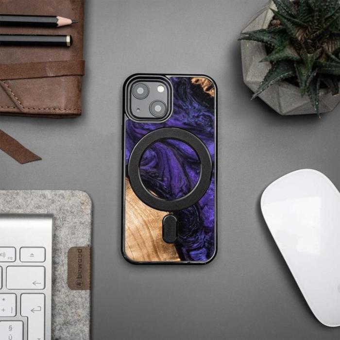 Bewood - Bewood iPhone 13 Mini Mobilskal Magsafe Unique Violet - Svart