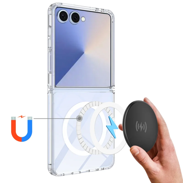 A-One Brand - Galaxy Z Flip 7 Mobilskal MagSafe Acrylic TPU - Clear