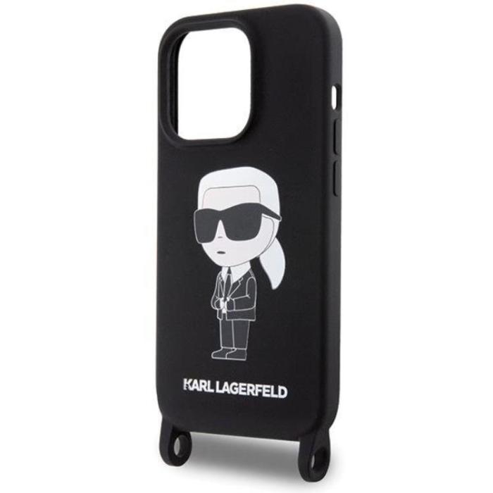 KARL LAGERFELD - Karl Lagerfeld iPhone 15 Mobilskal Crossbody Silikon Ikonik