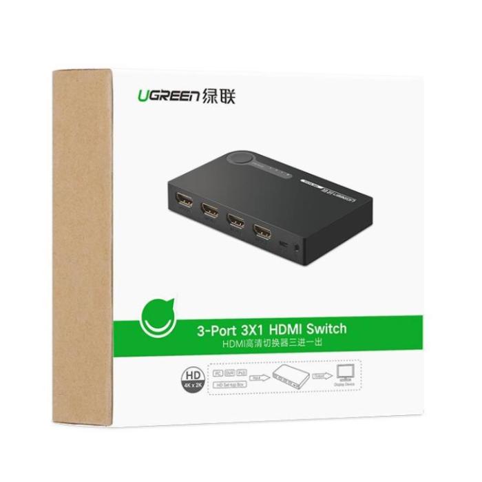 Ugreen - Ugreen Splitter Switch HDMI Till 3x HDMI 3D 4K - Svart